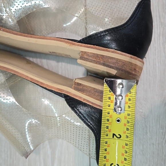 All Black Women Black &Transparen Loafer Slip On Shoes Sz 39/8.5 - Picture 9 of 14